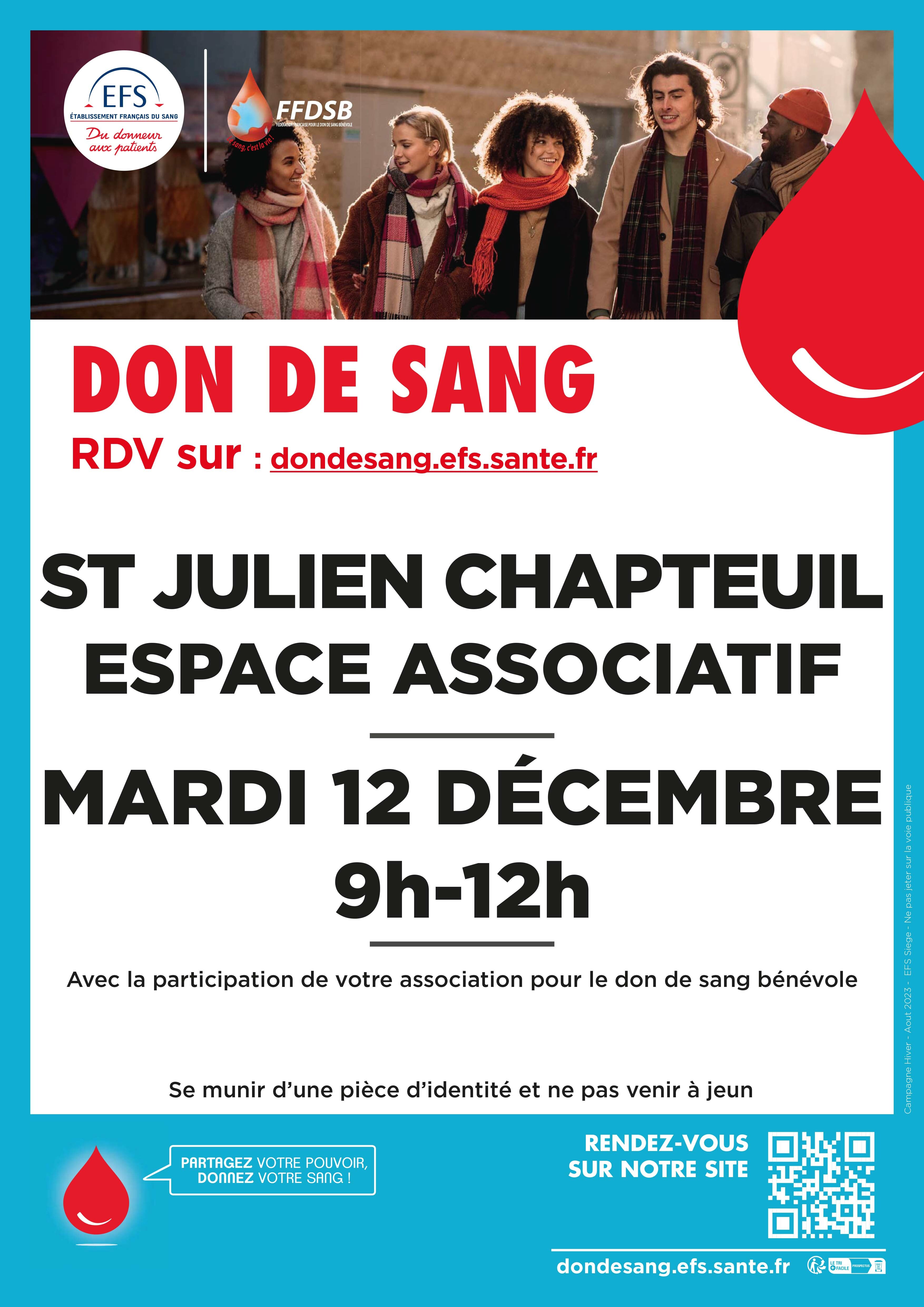 Actualit S Don Du Sang Actualit Illiwap De Mairie De Saint Julien