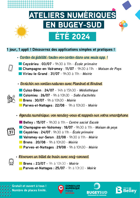 Actualités Ateliers Numériques en Bugey Sud Été 2024 Actualité