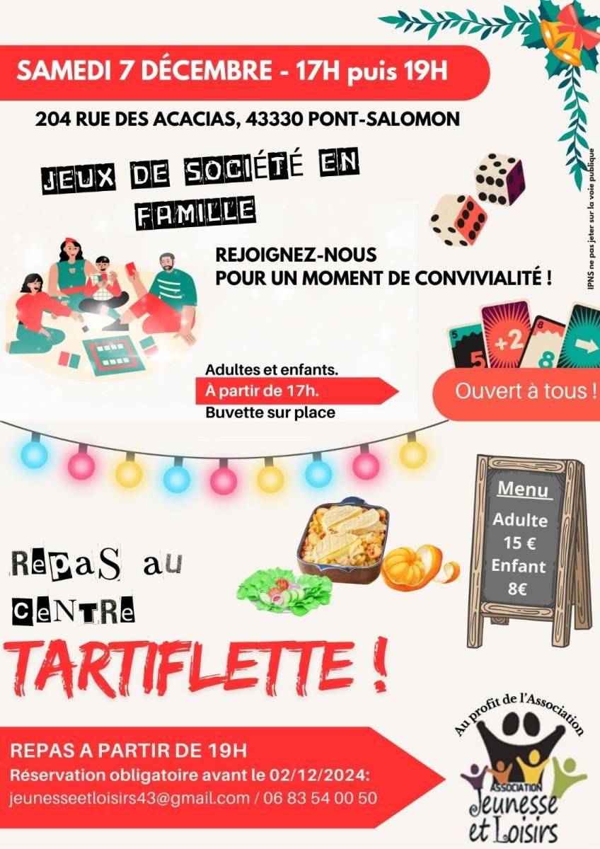 🎲 Soirée jeux et tartiflette ! 🃏