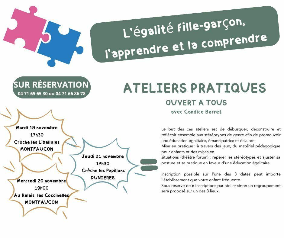 Des ateliers parents/professionnels