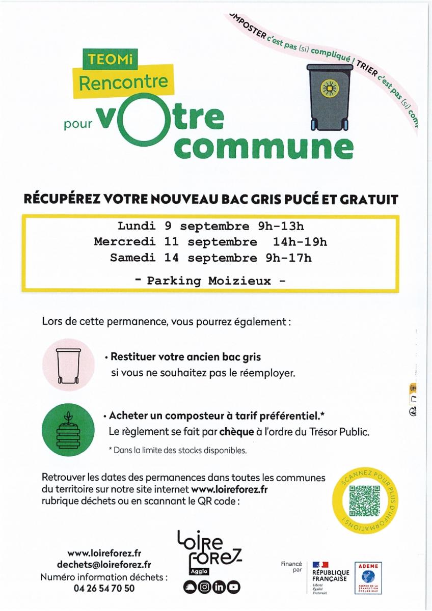 Récupérez votre nouveau bac gris pucé et gratuit