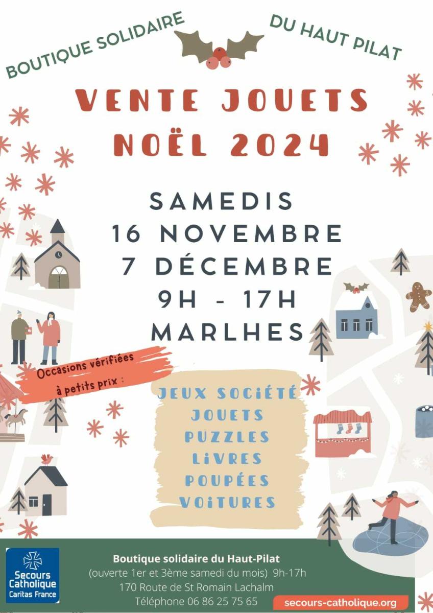 Vente jouets Noel 2024 boutique solidaire