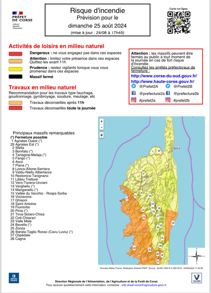 Carte du Risque incendie