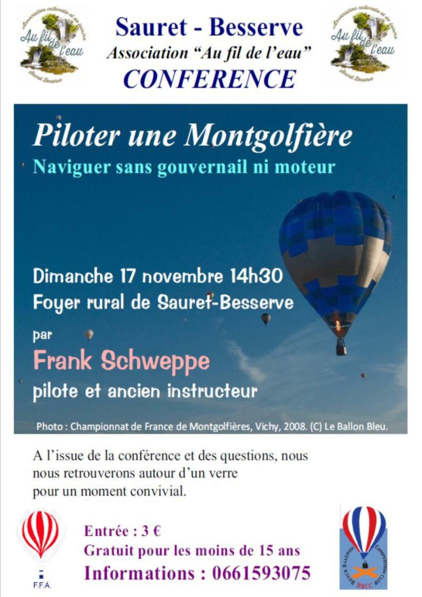 Conférence: piloter une montgolfière