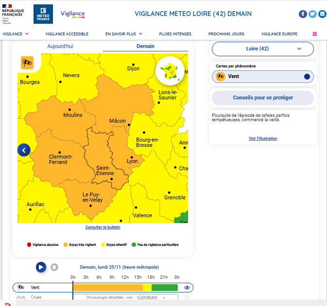 📢  Alerte Orange vent violent 🌬🌬