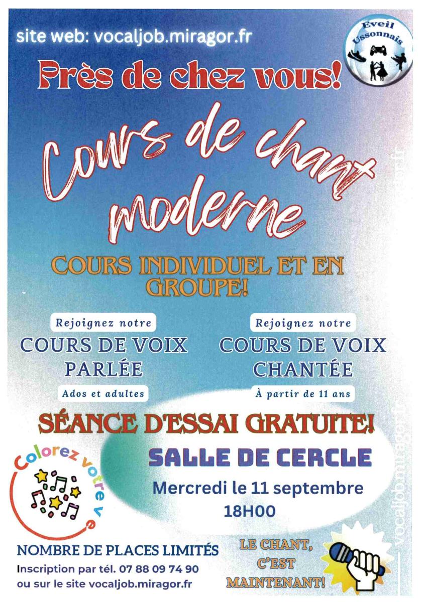 Cours de chant moderne