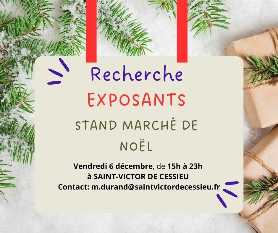 Appel aux exposants d'artisanat stands du marché de Noël