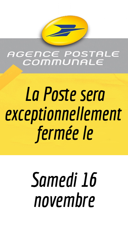 Fermeture exceptionnelle de La Poste Anould