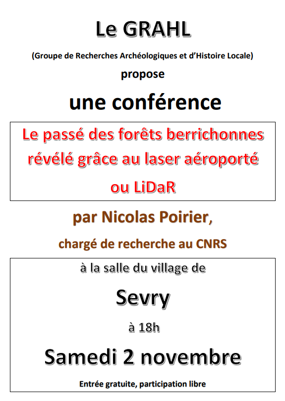 Samedi 2 novembre à 18h : conférence GRAHL