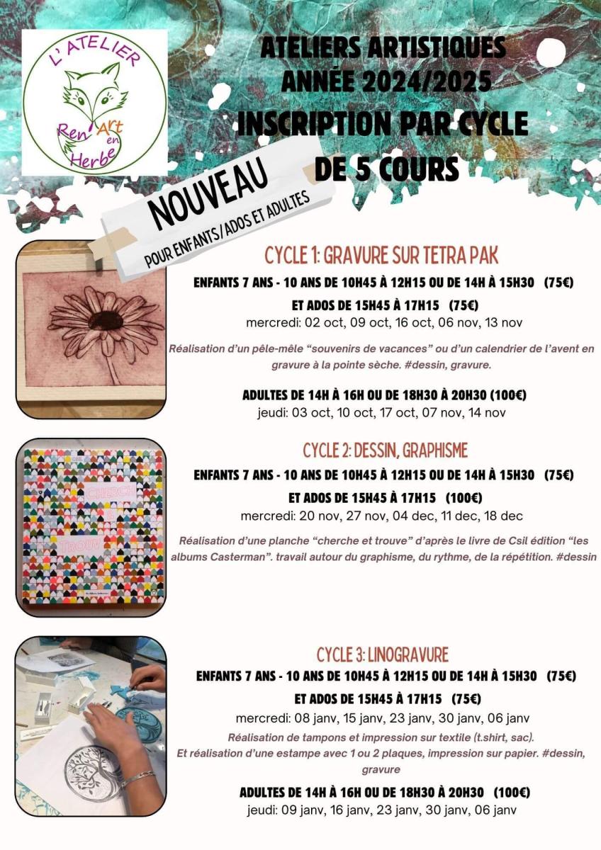 Ateliers Artistiques - Ren'Art en Herbe