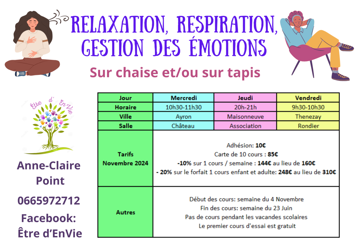 Cours de relaxation à Maisonneuve