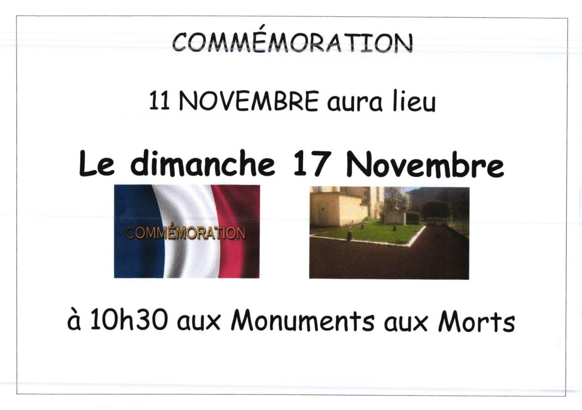 COMMÉMORATION 11 NOVEMBRE