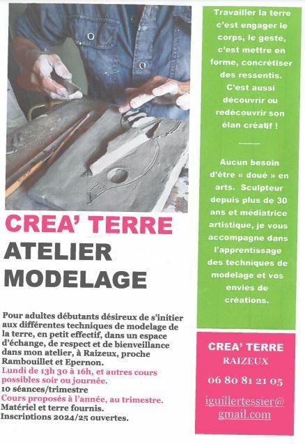 ? atelier modelage sur Raizeux, inscrivez vous...