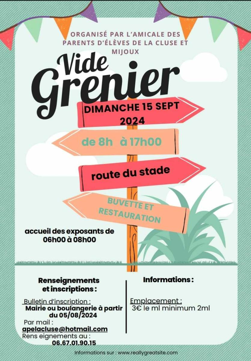 Vide grenier dimanche 15 septembre (1/1)