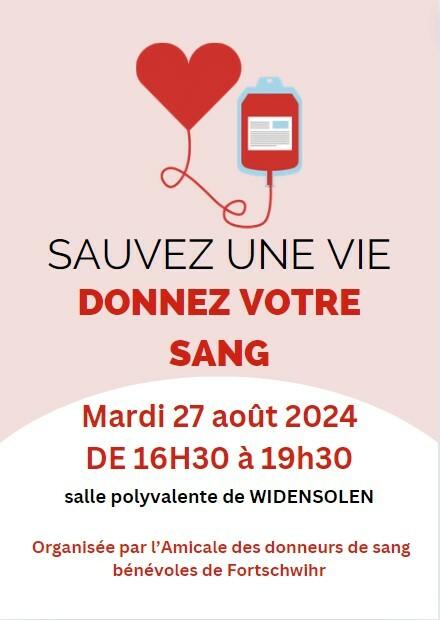 RAPPEL : DON DU SANG