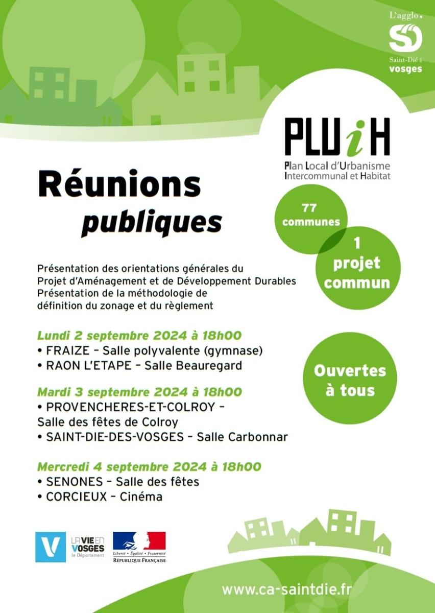 PLUiH - Rappel des réunions publiques cette semaine