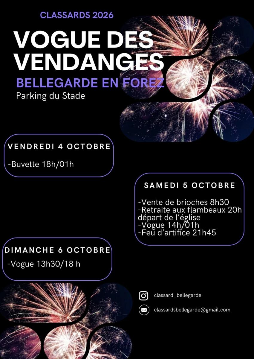 Vogue des vendanges 04 AU 06/10/2024 rappel