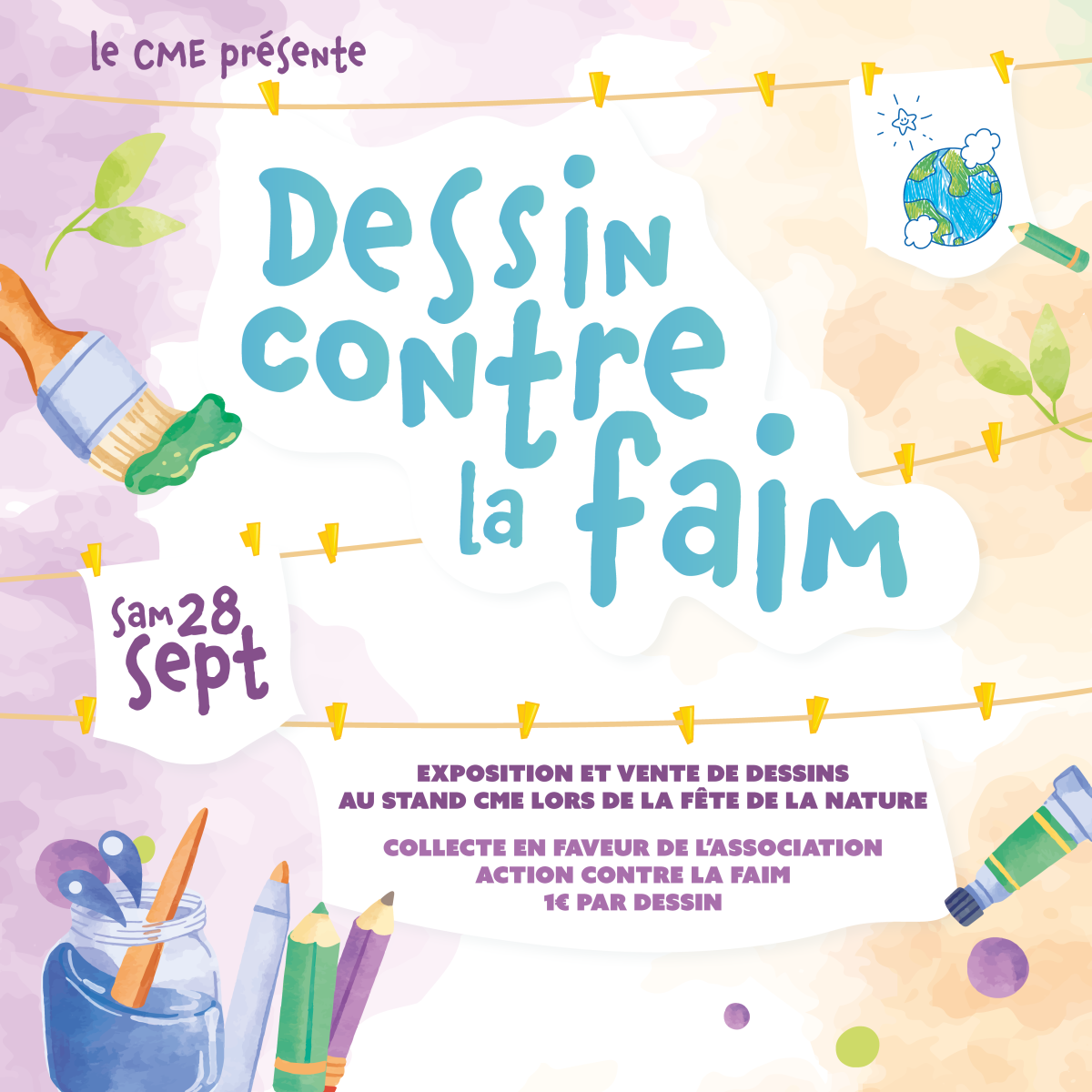 Dessin contre la faim : le projet solidaire du CME 🤝🎨