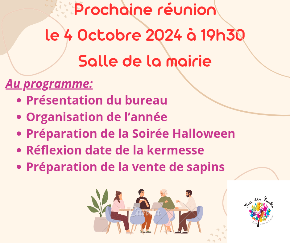 Prochaine réunion du Sou des écoles