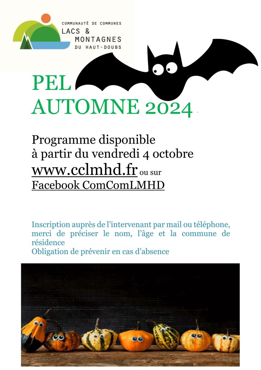 Les PEL d'automne arrivent ! 🍄🎃