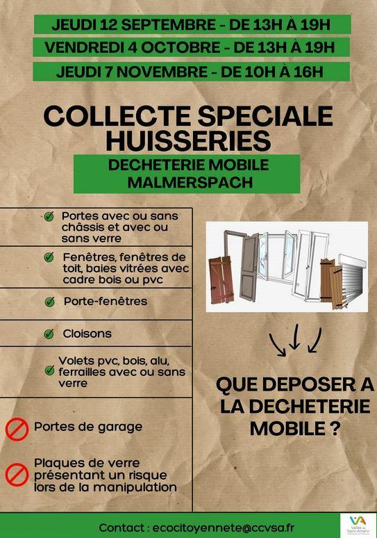 Collecte spéciale huisseries (1/1)