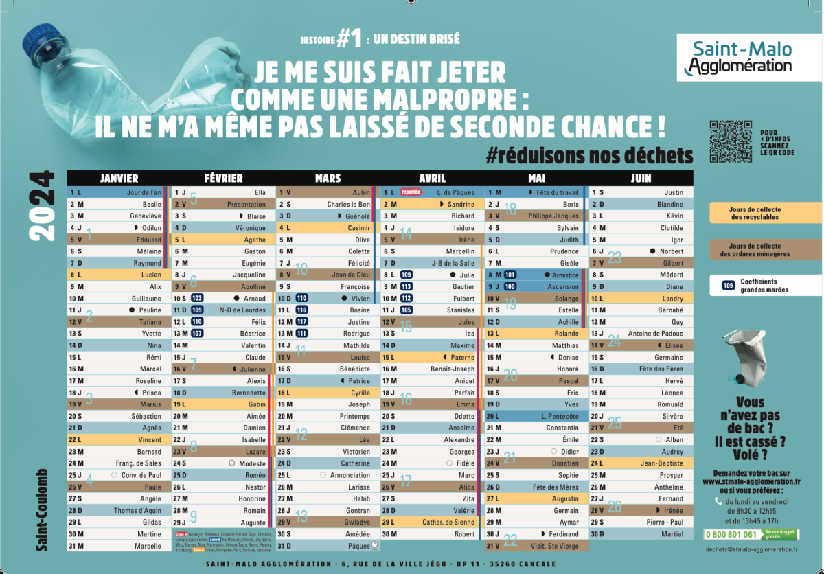 [Calendrier de collecte des ordures 2024 - SMA]