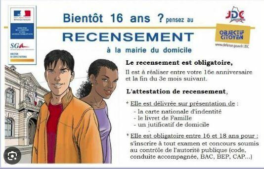 RECENSEMENT DES JEUNES DE 16 ANS