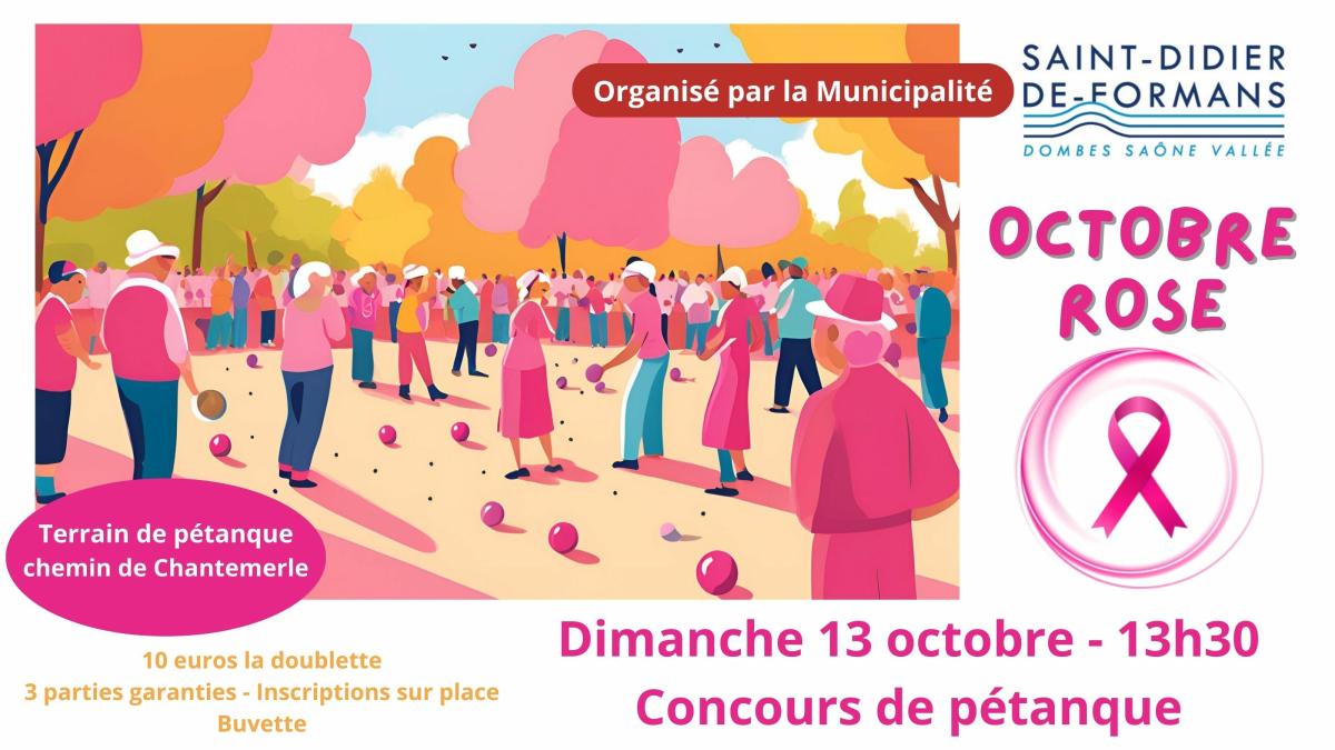 CONCOURS DE PÉTANQUE OCTOBRE ROSE