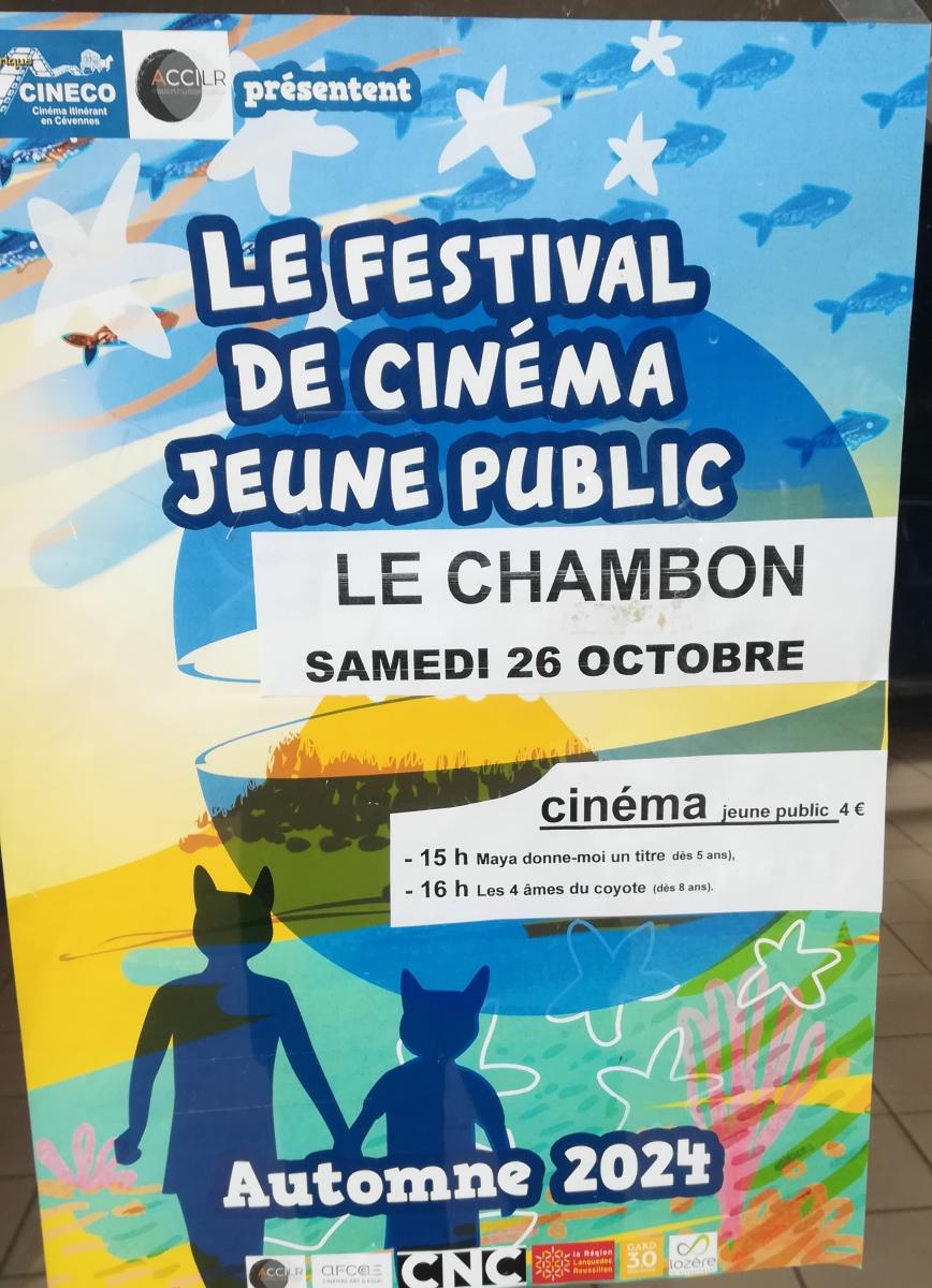 Cinema  Jeune Public samedi 26 octobre