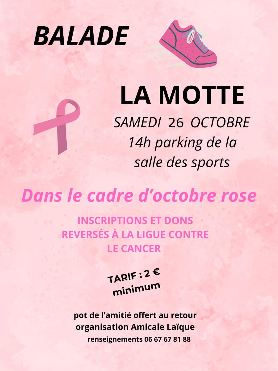 BALADE OCTOBRE ROSE DE L'AMICALE LAIQUE LE 26 OCTOBRE