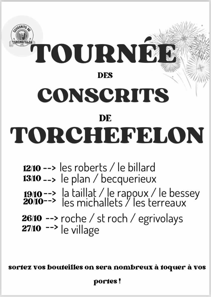 CONSCRITS DE TORCHEFELON - TOURNEE