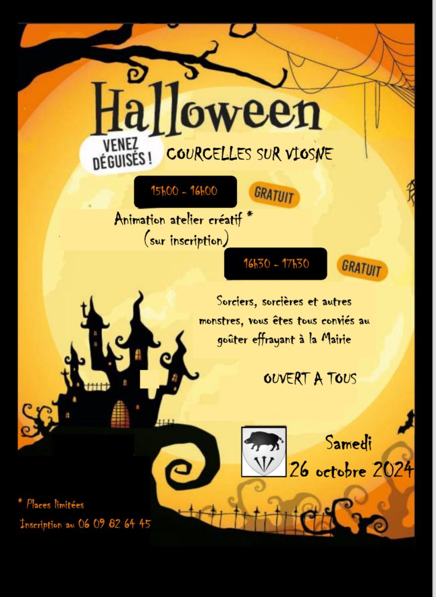 Animation Halloween à Courcelles le 26/10