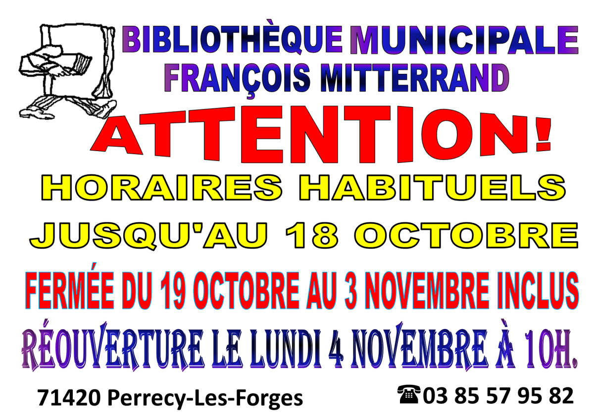 Fermeture de la bibliothèque