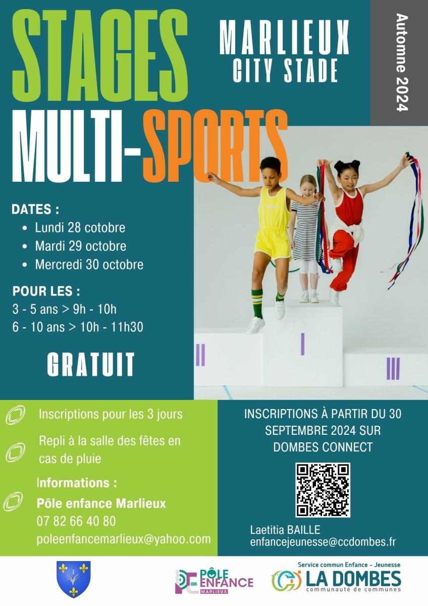 Stages multisports - Octobre 2024 - 3-10 ans