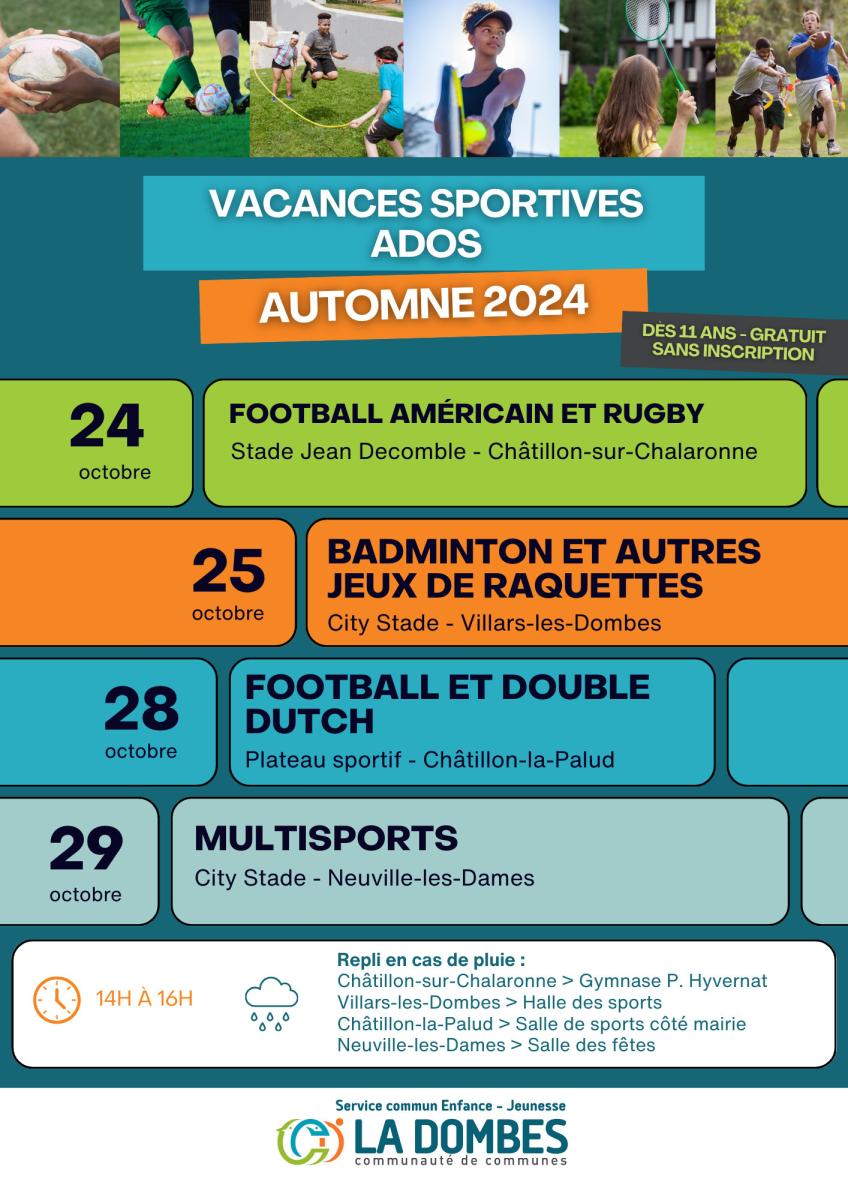 Vacances Sportives - Automne 2024