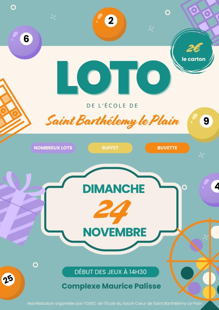 Loto de l'école - Dimanche 24 novembre