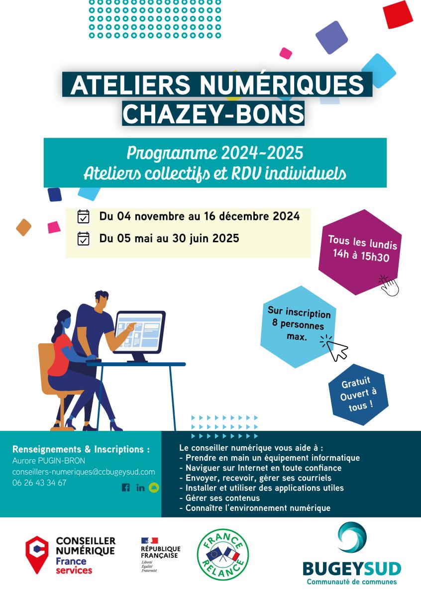 Reprise des Ateliers Numériques  -  Chazey-Bons