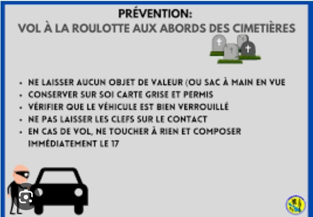 Vols à la roulotte à proximité des cimetières