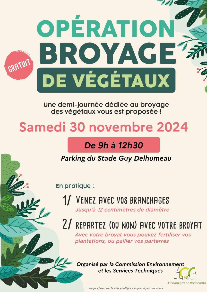 Opération broyage de végétaux