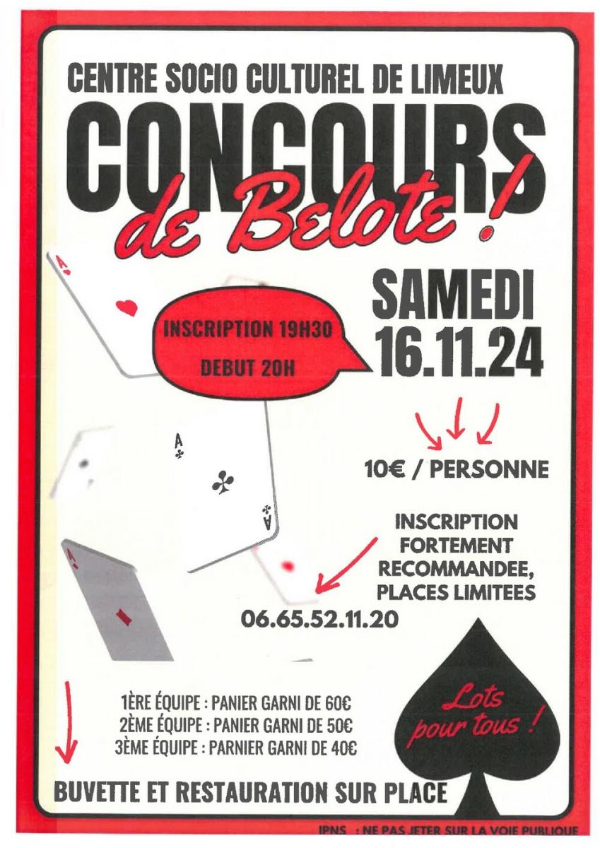 CONCOURS DE BELOTE LIMEUX