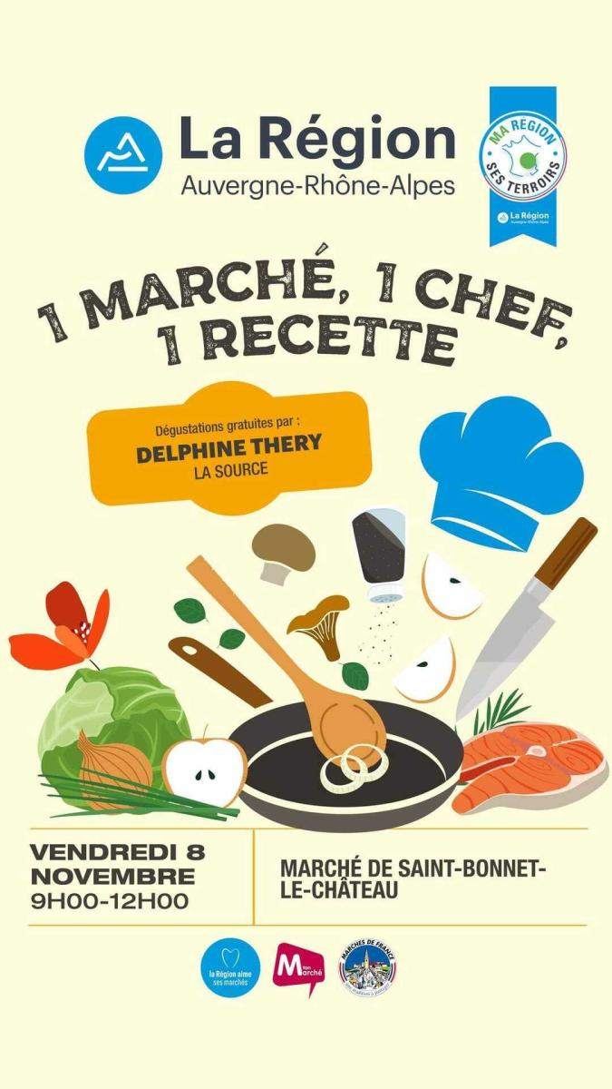 Dégustation gratuite d'une recette sur le marché