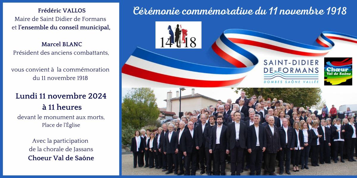 INVITATION CÉRÉMONIE DU 11 NOVEMBRE