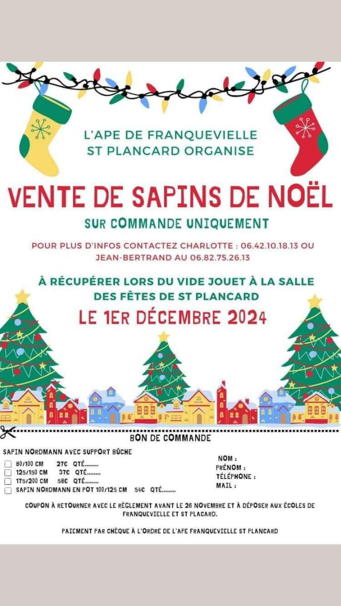 Vente de sapins au profit des écoles