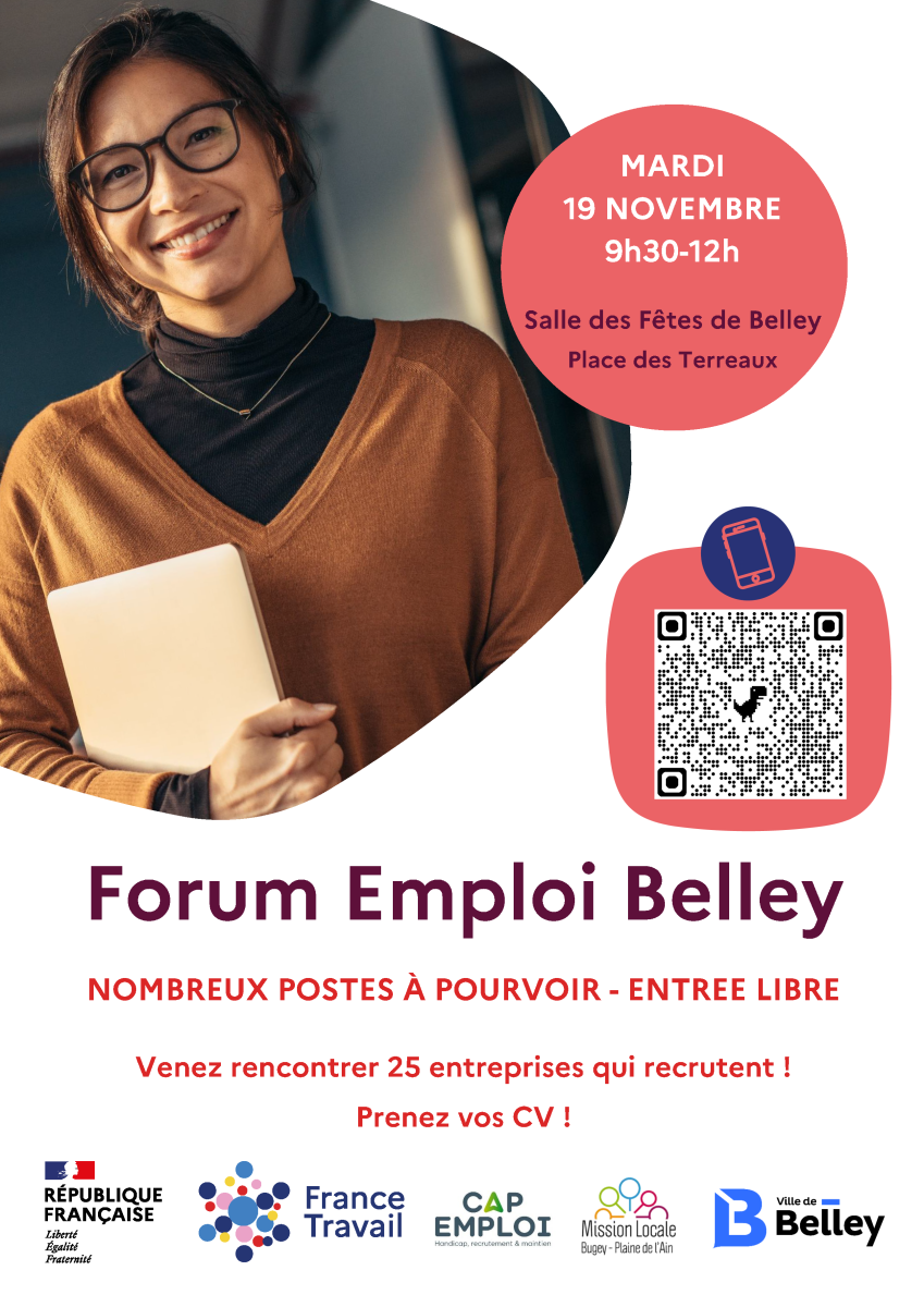 [FORUM EMPLOI] Mardi 19 novembre à Belley