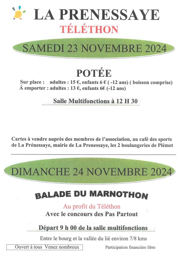 Week-end Marnothon 23-24 novembre