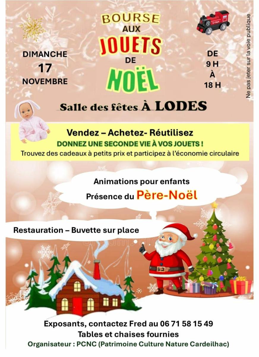 Bourse aux jouets de Noël à Lodes