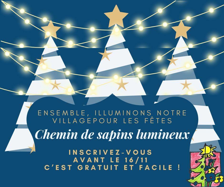 🎄Chemin de sapins lumineux : dernier jour pour s’inscrire !