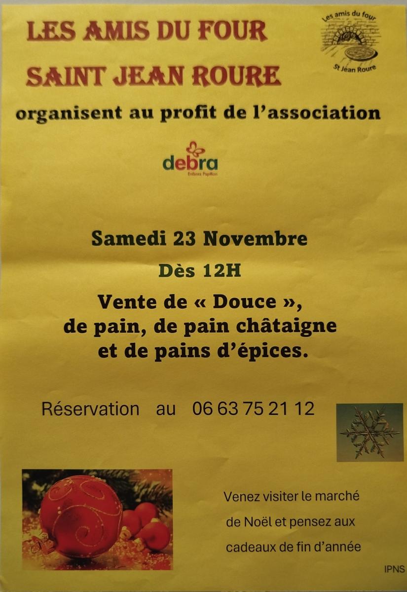 VENTE de DOUCE le 23 NOVEMBRE 2024