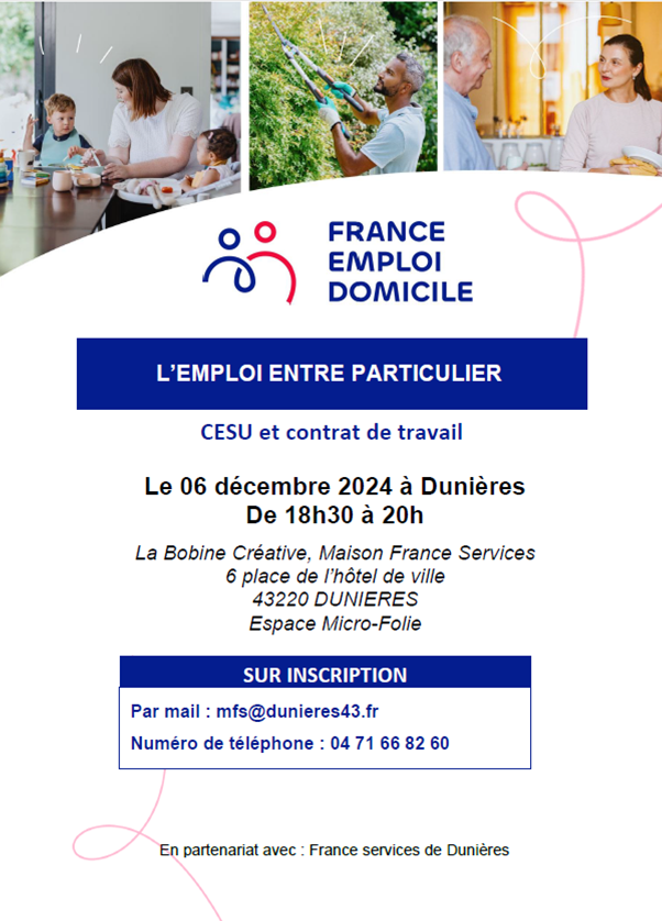 réunion information CESU et contrat de travail