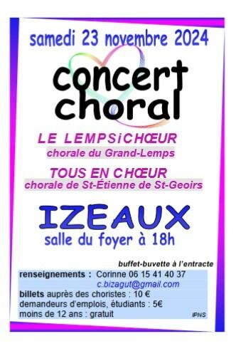 Concert Choral - Samedi 23 Novembre 2024